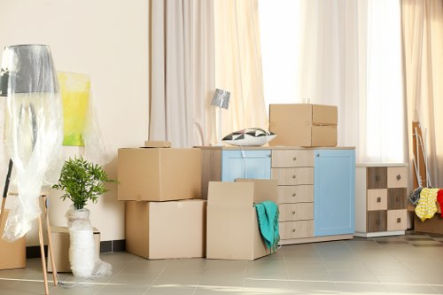 Removal company team preparing a Bayswater home move
