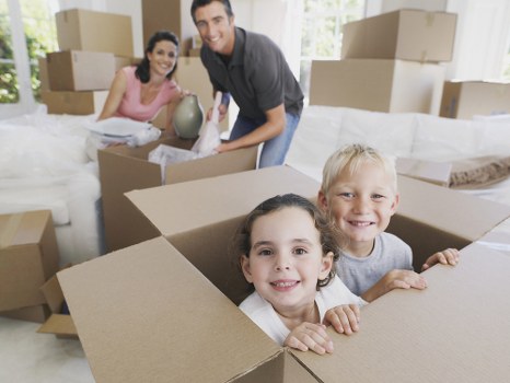 Loading boxes and furniture into a van for a Bayswater relocation