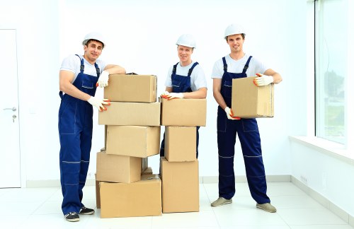 Professional mover carrying furniture in Bayswater