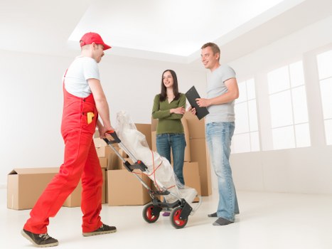 Carefully wrapped household items prepared for removals in Bayswater