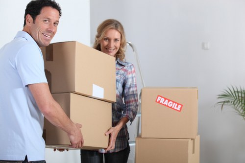 Student furniture and cartons during a Bayswater move